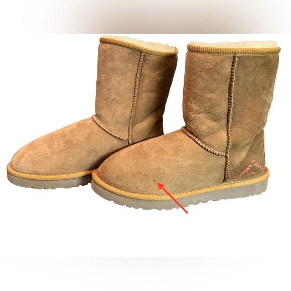 UGG Classic Short Rustic Leather Weave Limited Edition 2017-  Size 7 Rare New - Picture 10 of 10